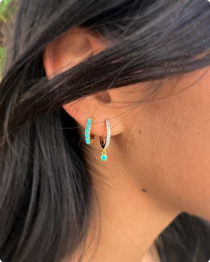 Blue Zirconia Earrings