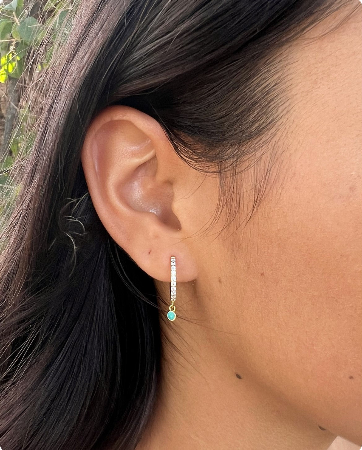 Blue Zirconia Earrings