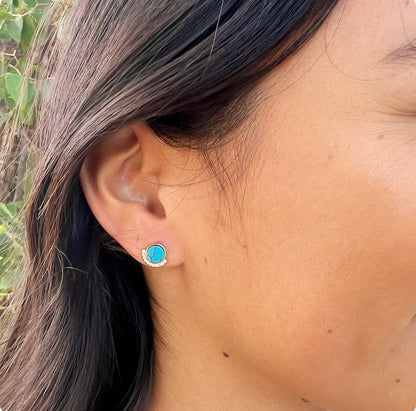 Vee Turquoise Studs